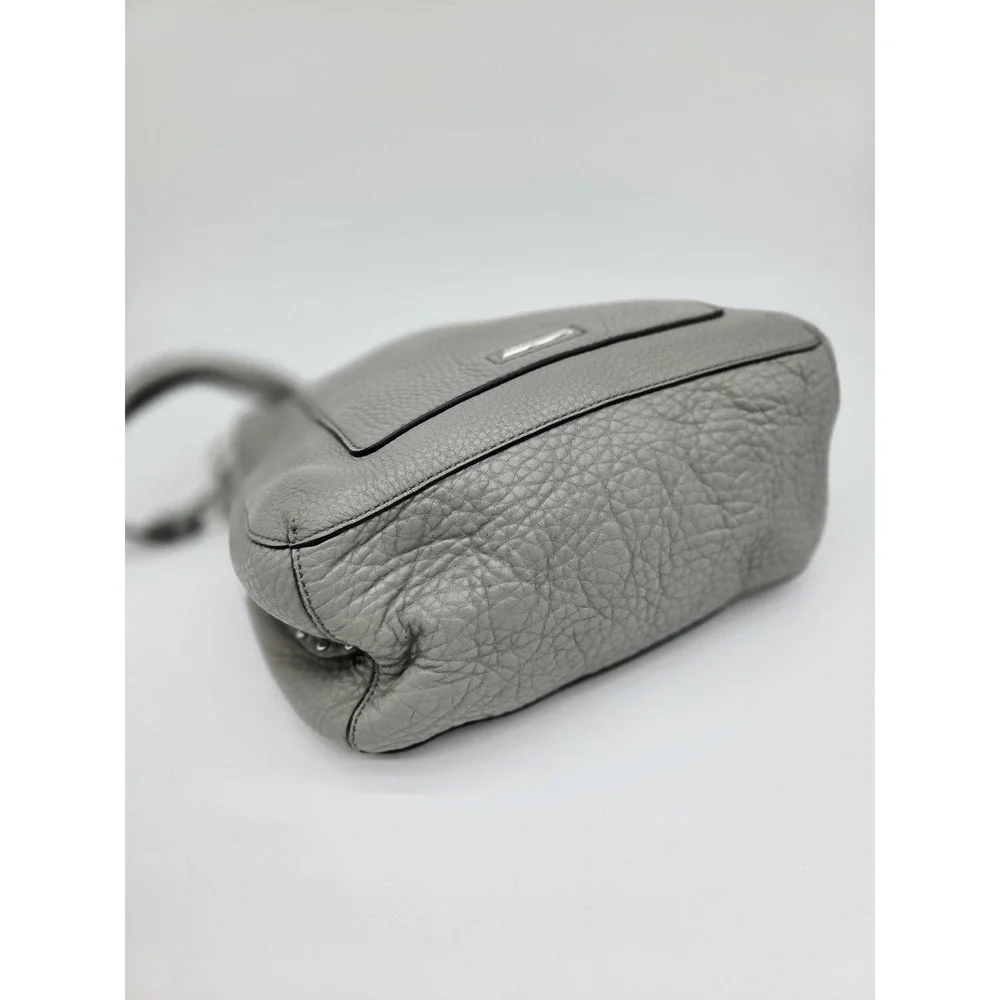 Rebecca Minkoff Bag Grey Leather‎ Silver Bucket Shoulder Pebbled Slouchy Soft